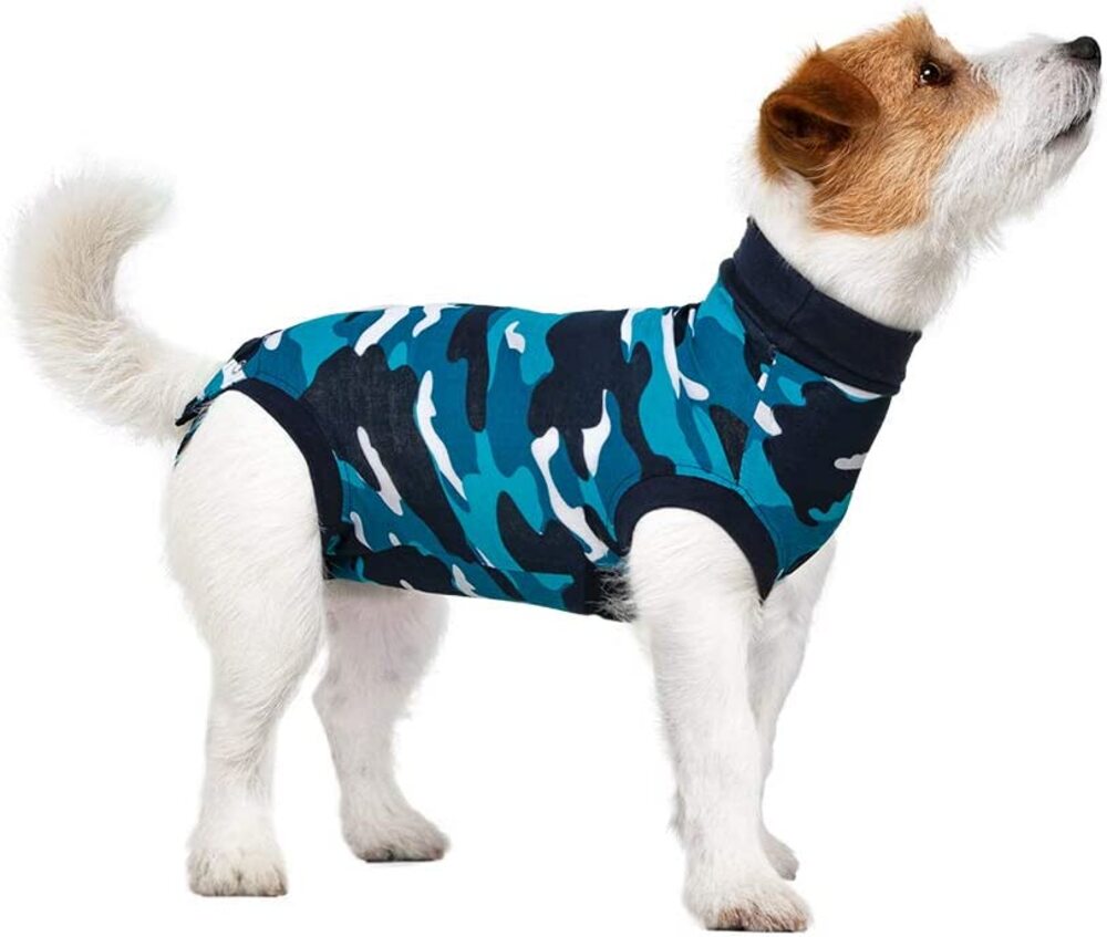 Blue Camouflage Suitical Recovery Dog Suit